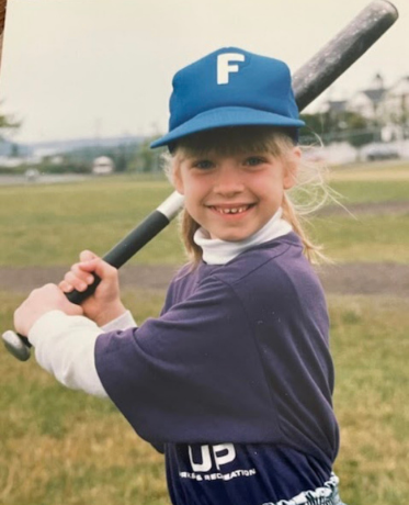 Christina's experience in softball as a child helped lead her to a career in sports rehab.