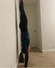 Jess Danahy, PT, DPT demonstrating good shoulder strength and flexibility.